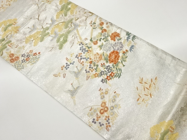 JAPANESE FUKURO OBI / WOVEN CRANE